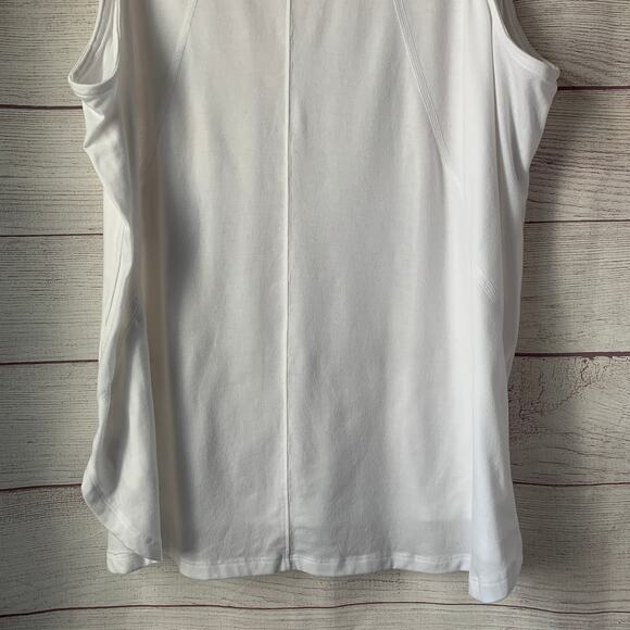 Tek Gear White Sleeveless Active Shirt or Tank Top Crew Neck Size 1X - Picture 7 of 15